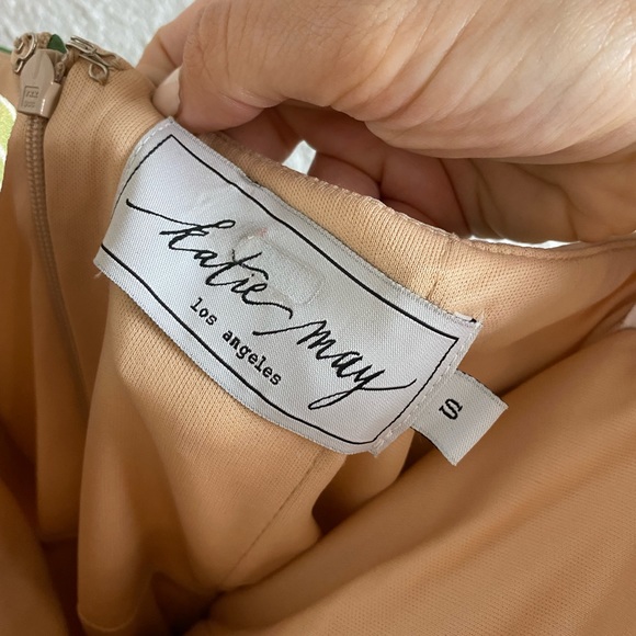 Katie May Come On Home Midi Dress in Green Cream Floral Size Small - Picture 9 of 13